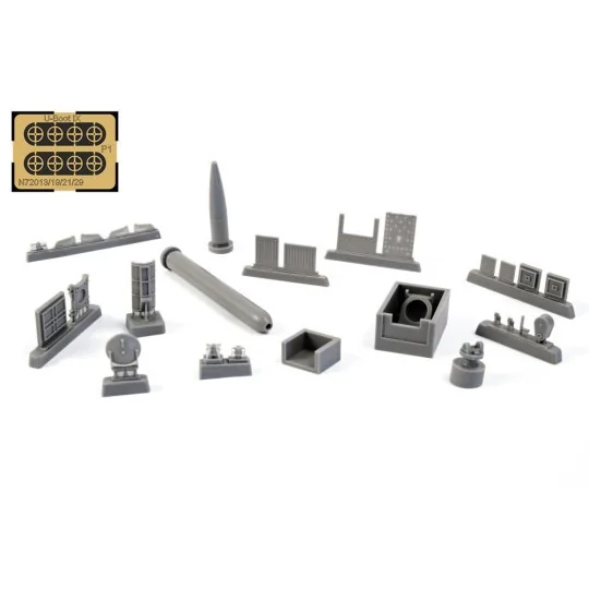 U-Boot IX Stern Torpedo w/Loading Winch and Cart, for Revell kit, 1...