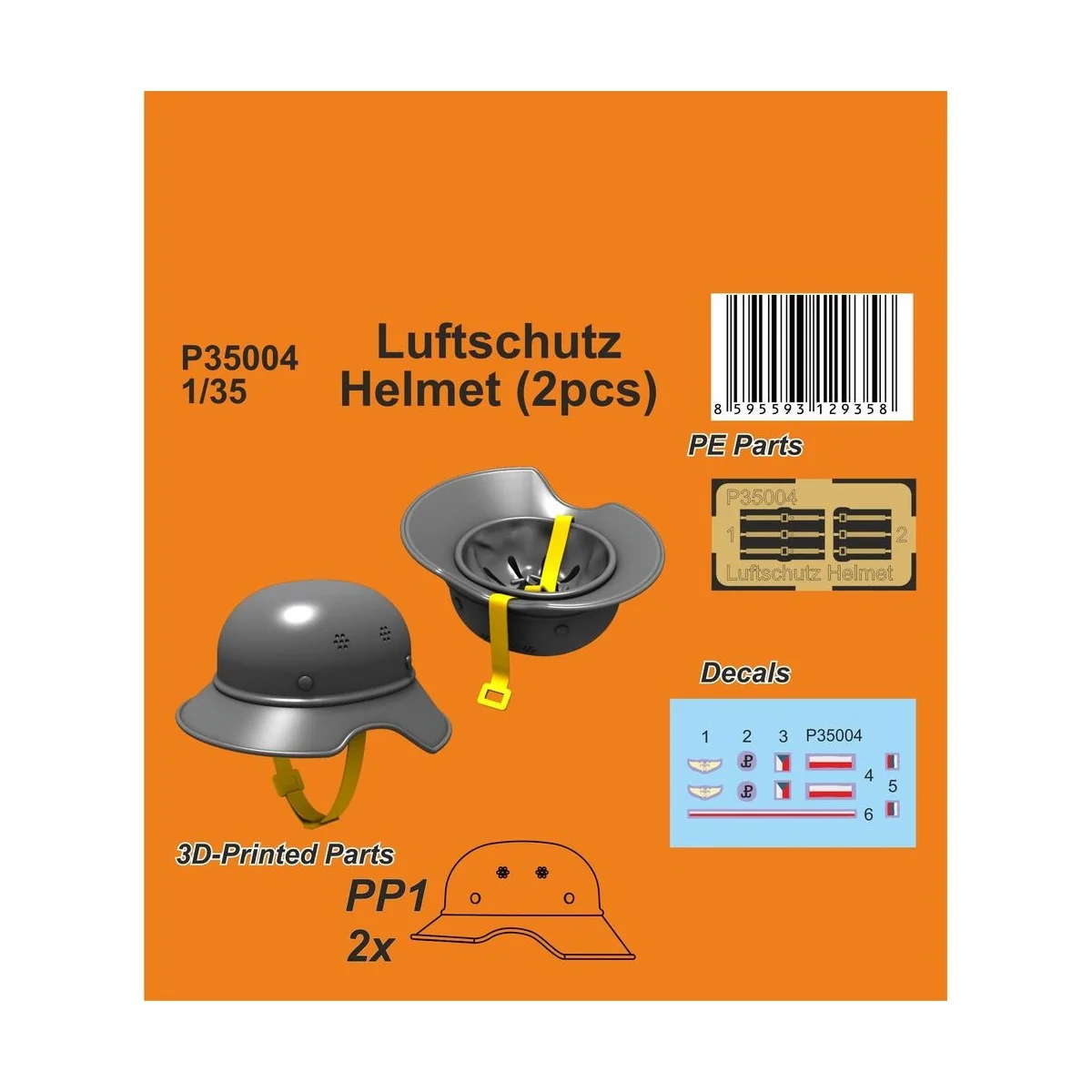 Luftschutz Helmet (2pcs), 1/35 - CMK 129-P35004