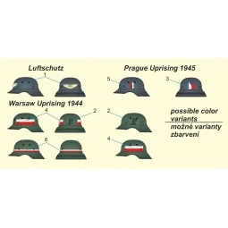 Luftschutz Helmet (2pcs), 1/35 - CMK 129-P35004 2