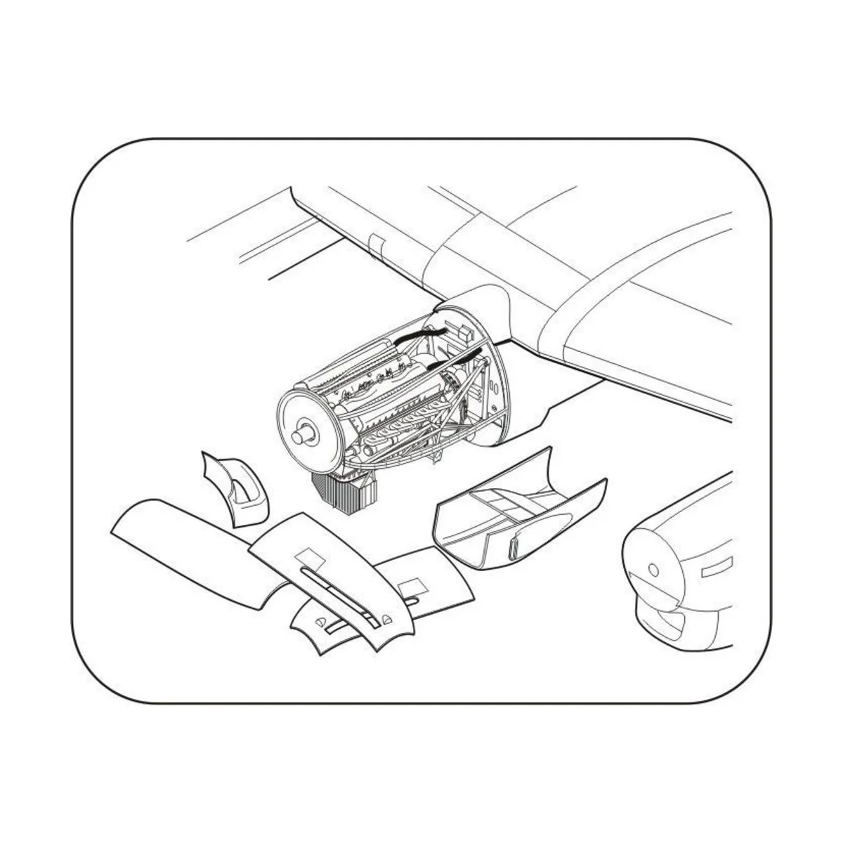 Avro Lancaster Mk.I/III-Engine set f.Air, 1/72 - CMK 129-7288