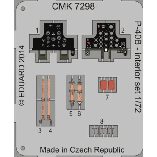 P-40B/C-Interior set for Airfix, 1/72 - CMK 129-7298