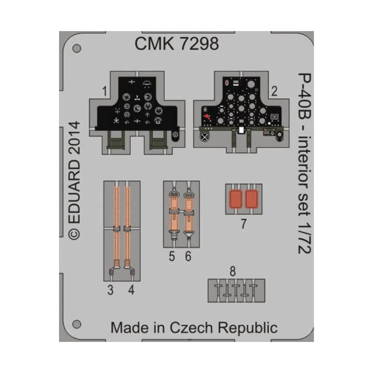 P-40B/C-Interior set for Airfix, 1/72 - CMK 129-7298