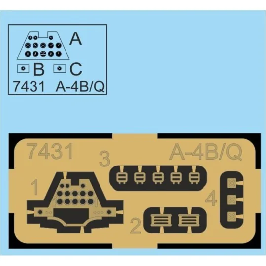 A-4B/Q Skyhawk Interior, 1/72 - CMK 129-7431