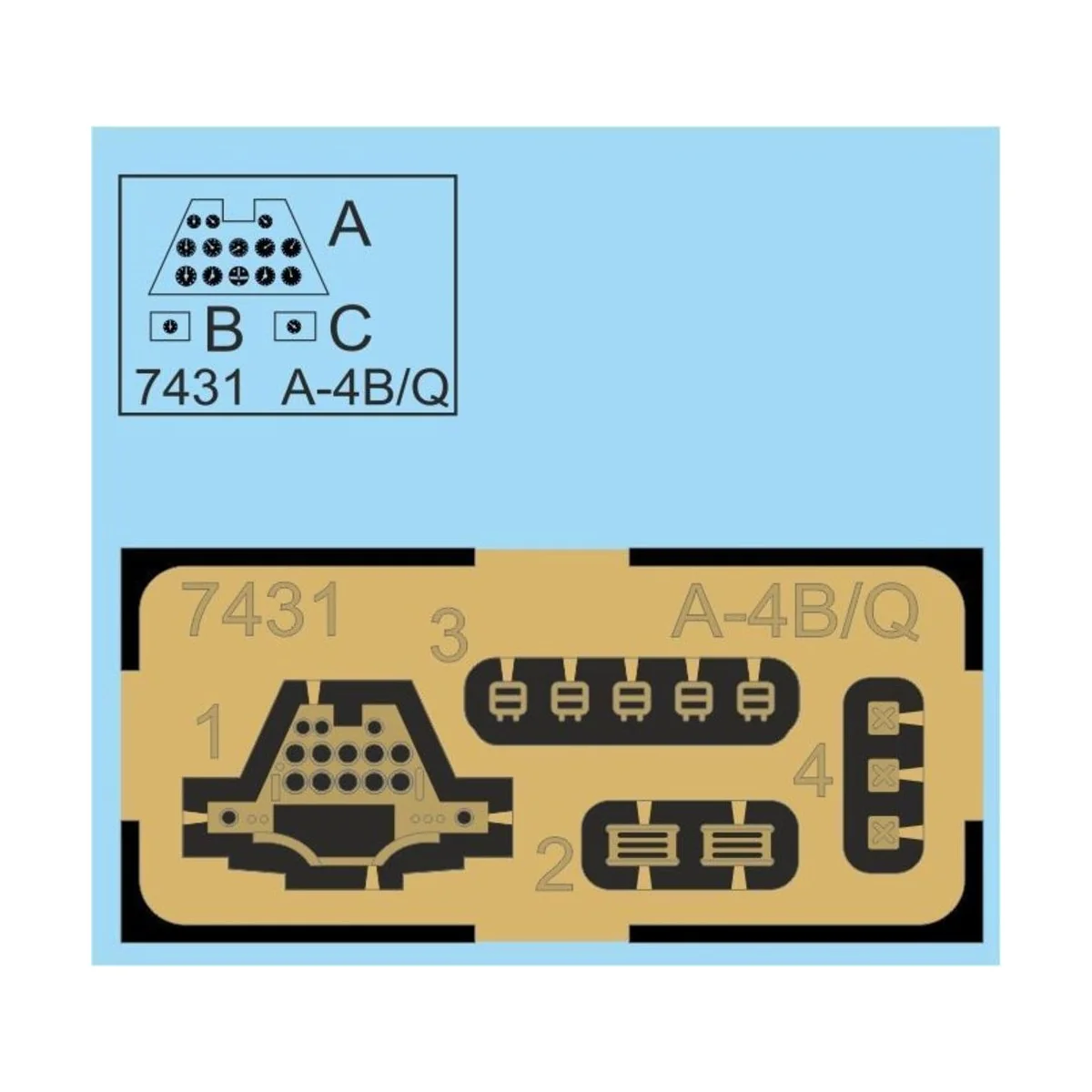 A-4B/Q Skyhawk Interior, 1/72 - CMK 129-7431