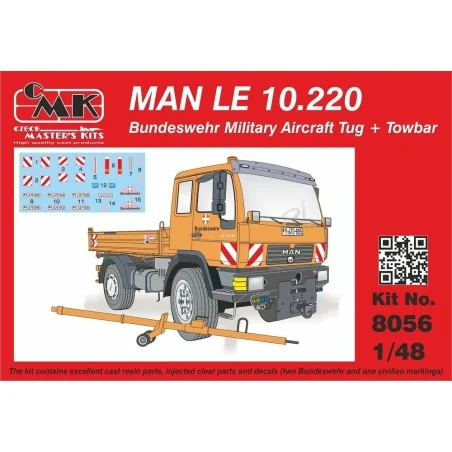 MAN LE 10.220 Bundeswehr Military Aircra Tug + Towbar, 1/48 - CMK 1...
