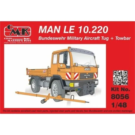 MAN LE 10.220 Bundeswehr Military Aircra Tug + Towbar, 1/48 - CMK 1...