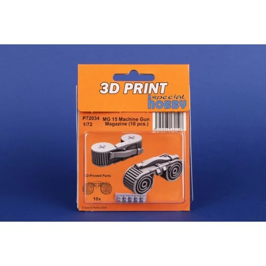 MG 15 Machine Gun Magazine (10 pcs.), 1/72 - CMK 129-P72034