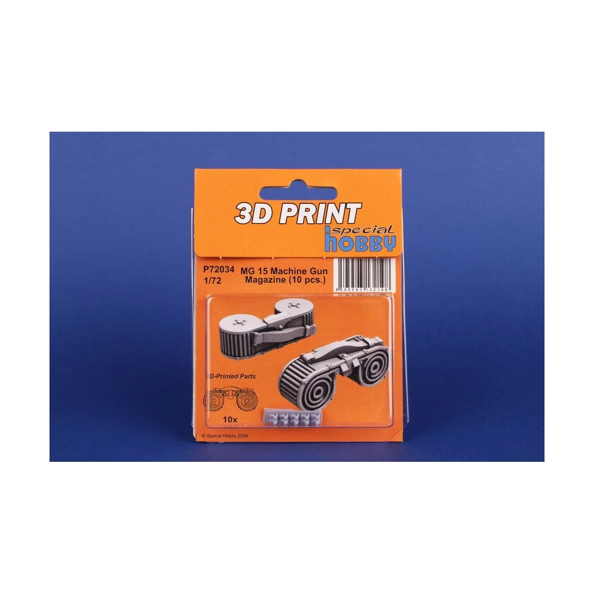 MG 15 Machine Gun Magazine (10 pcs.), 1/72 - CMK 129-P72034