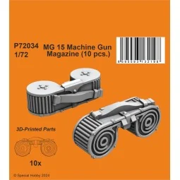 MG 15 Machine Gun Magazine (10 pcs.), 1/72 - CMK 129-P72034 2