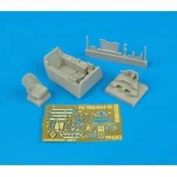 Fw 190 A-8/A-8 R2 cockpit set Für Tamiya-Bausatz, 1/48 - Aires 4303 2
