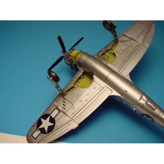 P-47 Thunderbolt wheel bays for ACADEMY, 1/72 - Aires 7055