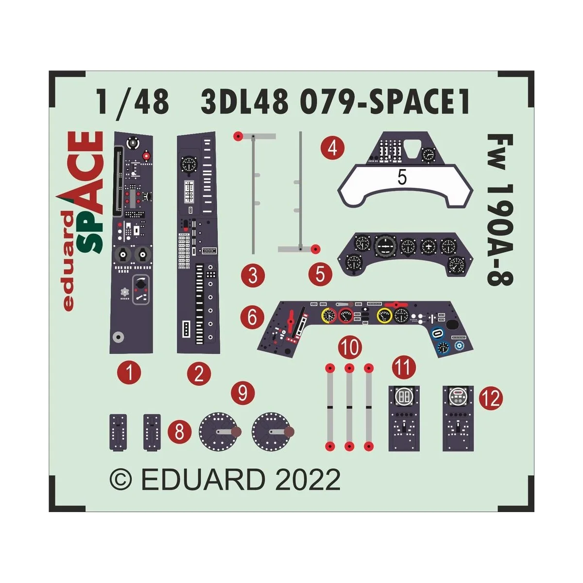 Fw 190A-8 SPACE, 1/48 - Eduard Accessories 3DL48079