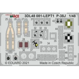 P-38J SPACE, 1/48 - Eduard Accessories 3DL48081 2