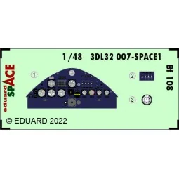 Bf 108 SPACE, 1/32 - Eduard Accessories 3DL32007 2