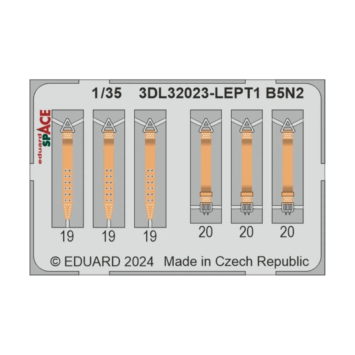 B5N2 SPACE BORDER MODEL, 1/35 - Eduard Accessories 3DL32023