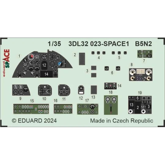 B5N2 SPACE BORDER MODEL, 1/35 - Eduard Accessories 3DL32023