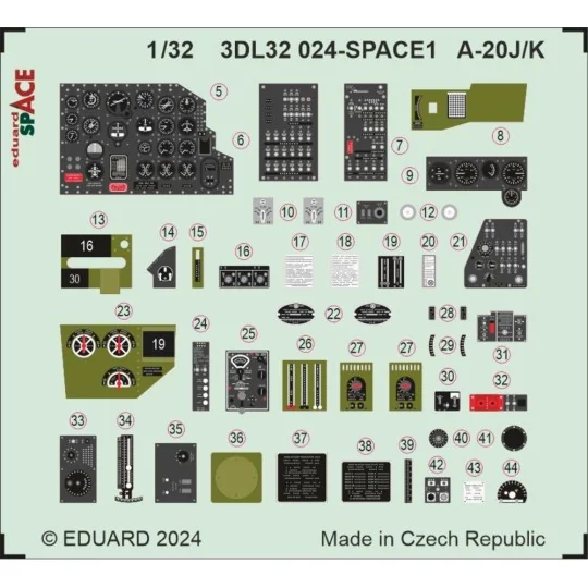 A-20J/K SPACE HKM, 1/32 - Eduard Accessories 3DL32024