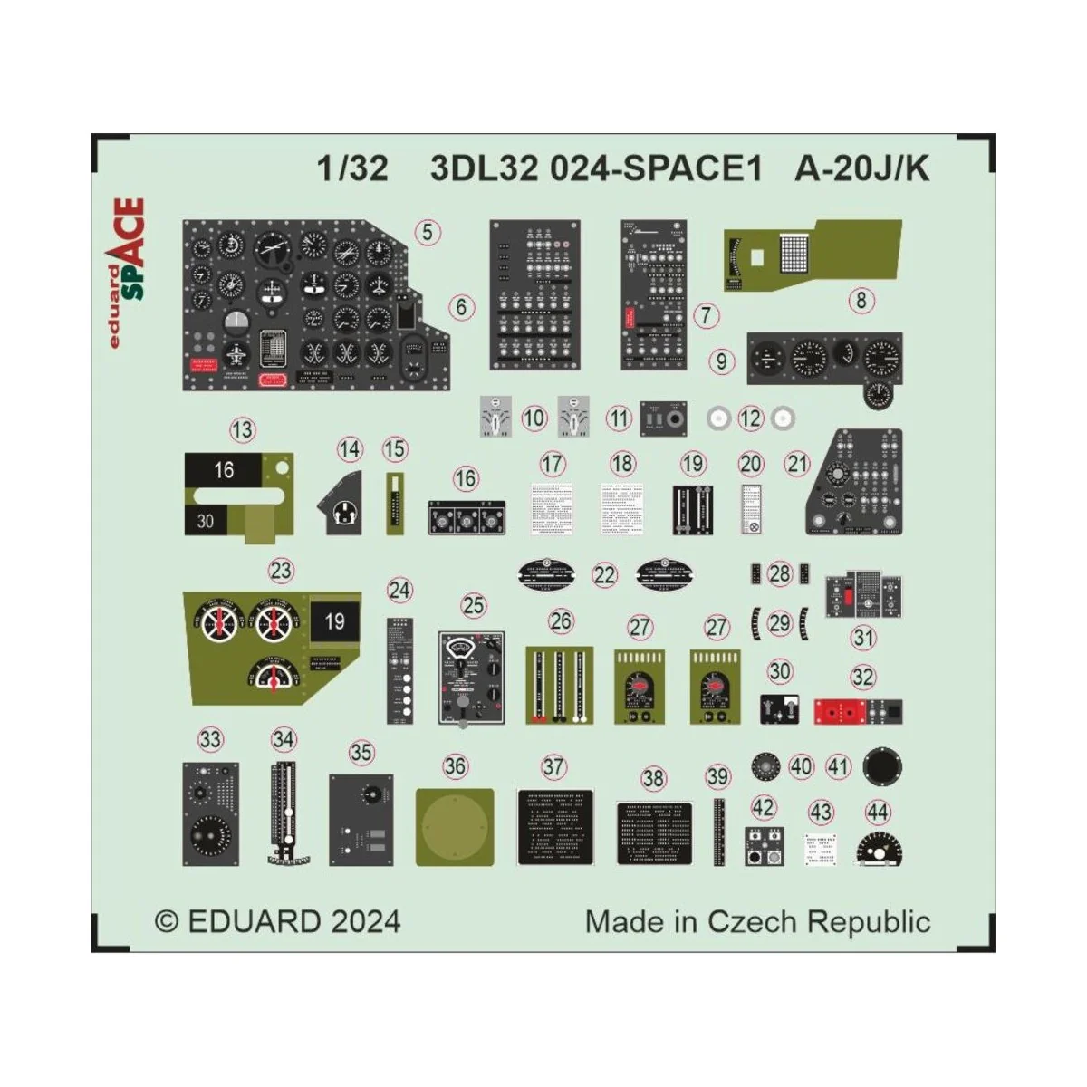 A-20J/K SPACE HKM, 1/32 - Eduard Accessories 3DL32024