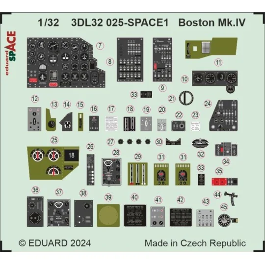 Boston Mk.IV SPACE HKM, 1/32 - Eduard Accessories 3DL32025