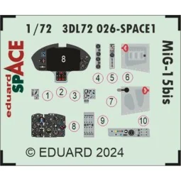 MiG-15bis SPACE, 1/72 - Eduard Accessories 3DL72026 2