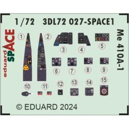 Me 410A-1 SPACE 1/72 AIRFIX, 1/72 - Eduard Accessories 3DL72027 2
