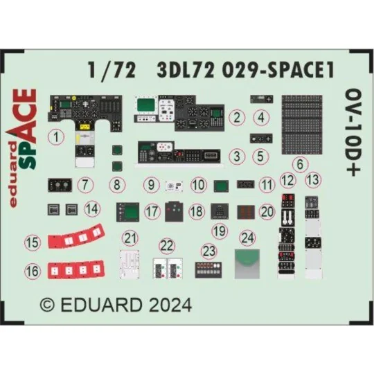 OV-10D+ SPACE 1/72 ICM, 1/72 - Eduard Accessories 3DL72029