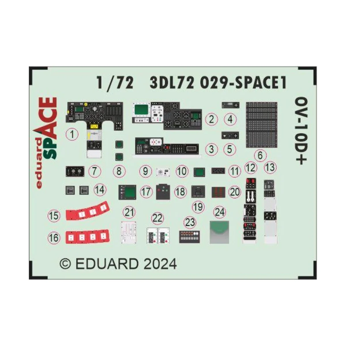 OV-10D+ SPACE 1/72 ICM, 1/72 - Eduard Accessories 3DL72029