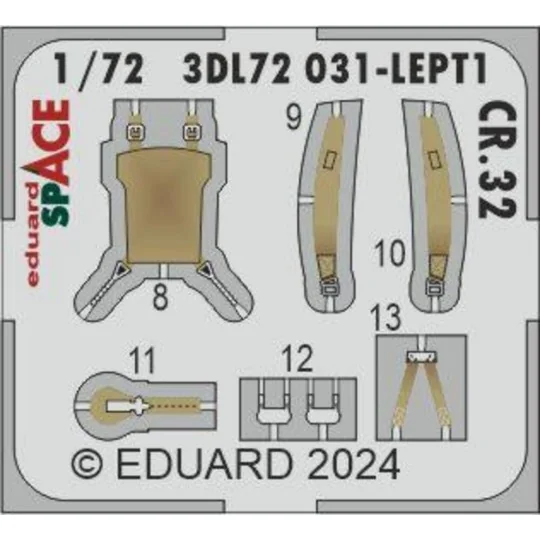 CR.32 SPACE ITALERI, 1/72 - Eduard Accessories 3DL72031