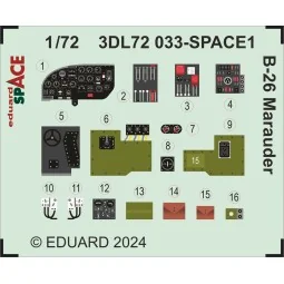 B-26 Marauder SPACE HASEGAWA / EDUARD, 1/72 - Eduard Accessories 3D... 2