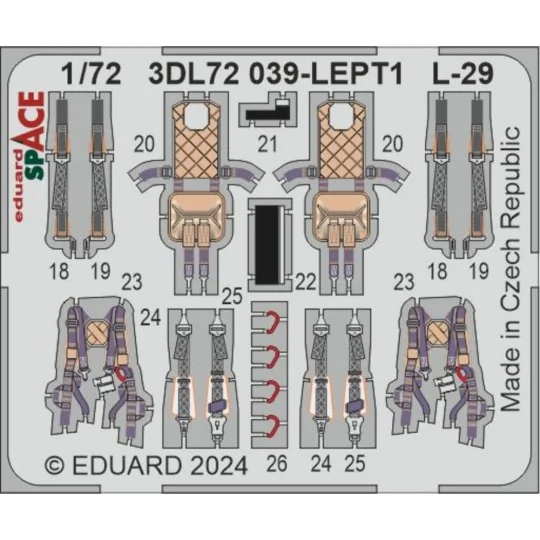 L-29 SPACE, 1/72 - Eduard Accessories 3DL72039
