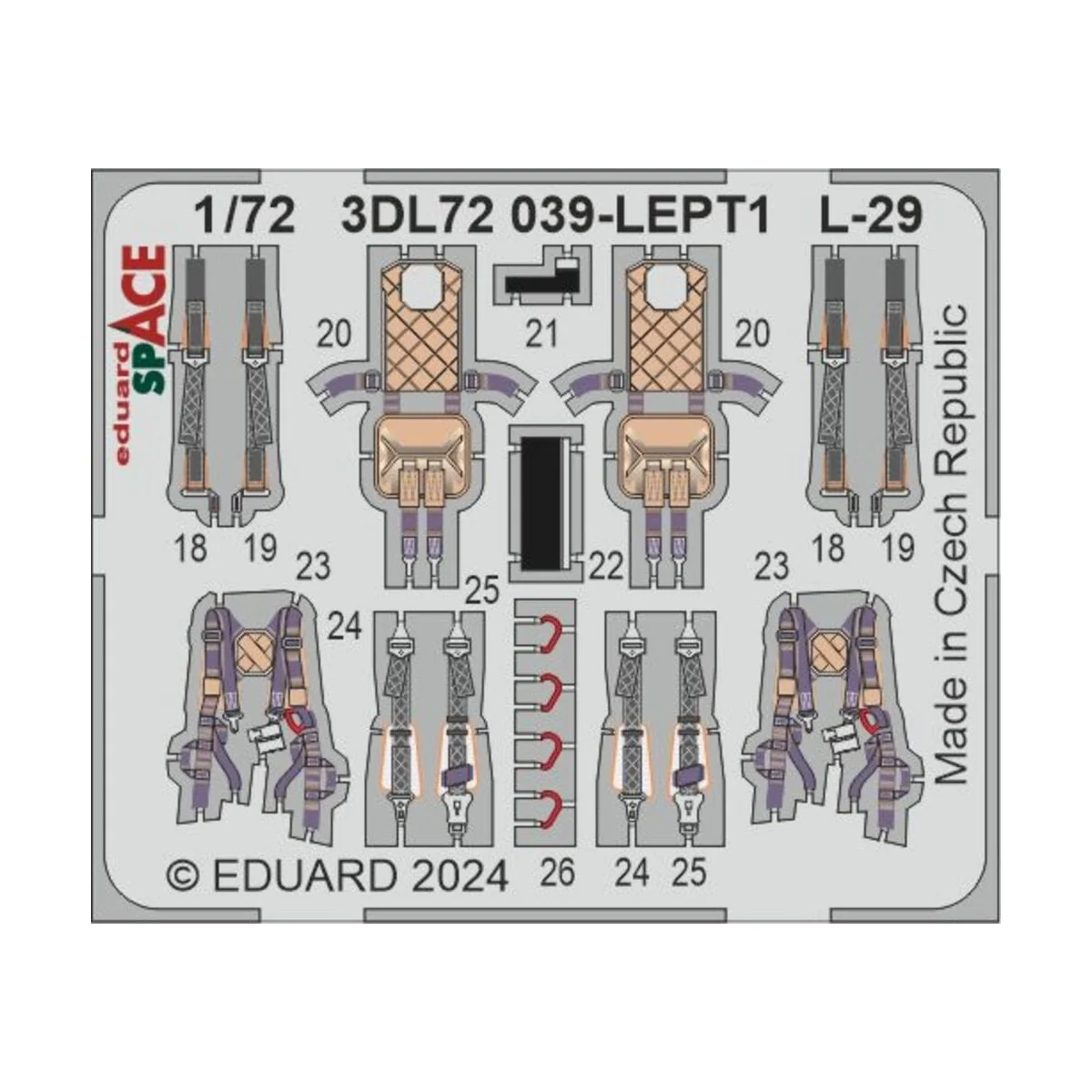 L-29 SPACE, 1/72 - Eduard Accessories 3DL72039