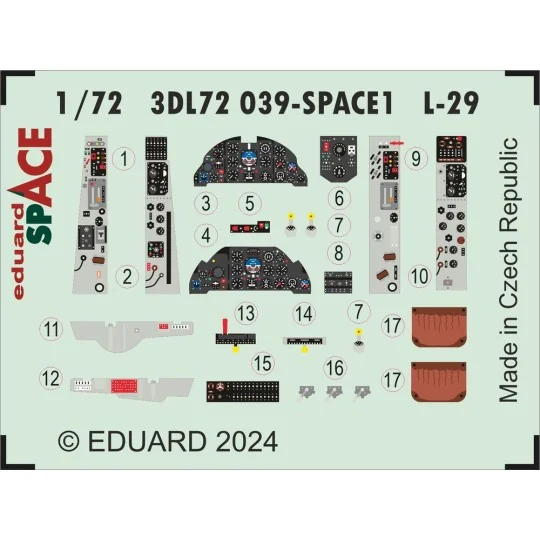 L-29 SPACE, 1/72 - Eduard Accessories 3DL72039