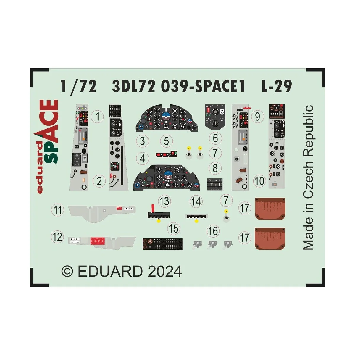 L-29 SPACE, 1/72 - Eduard Accessories 3DL72039