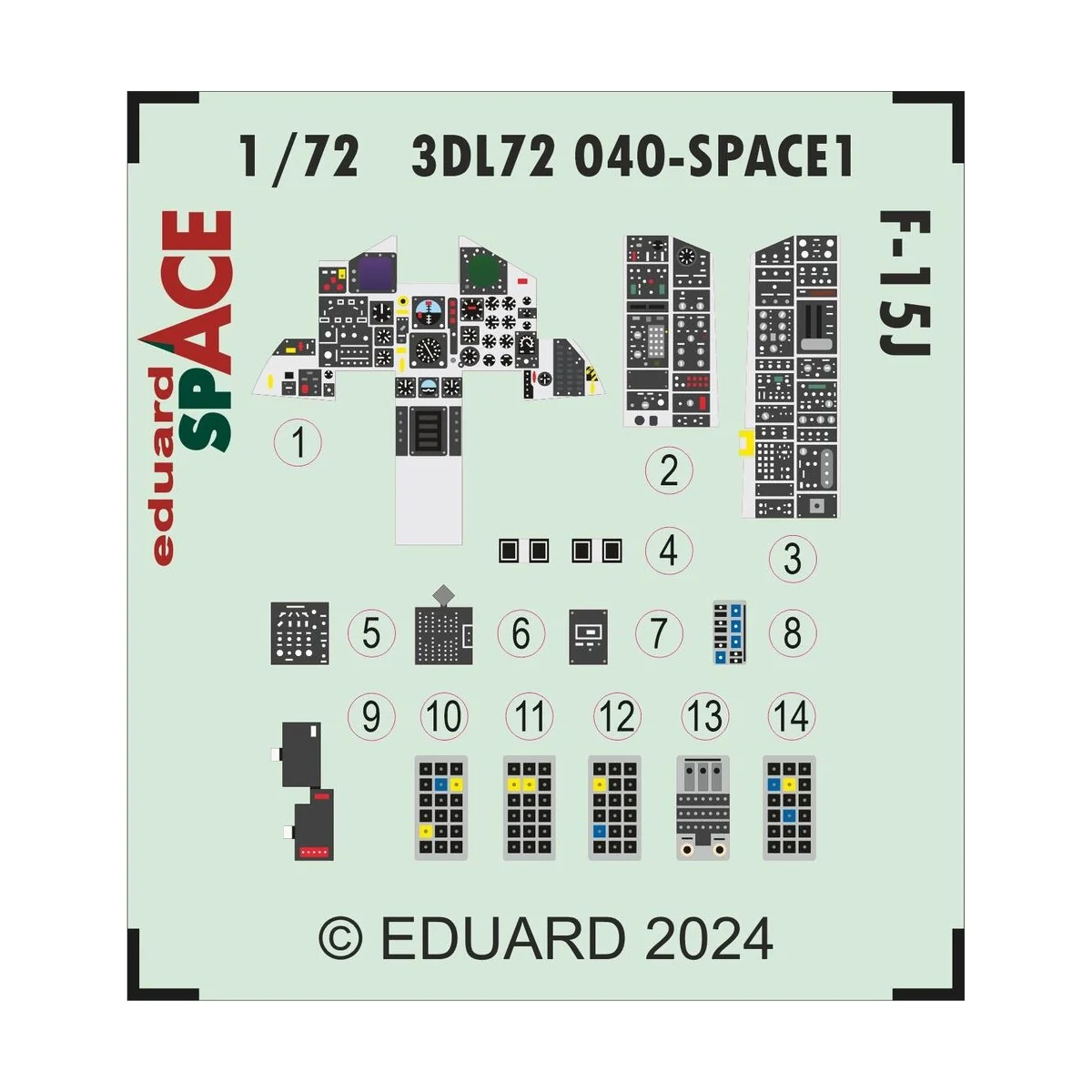 F-15J SPACE, 1/72 - Eduard Accessories 3DL72040