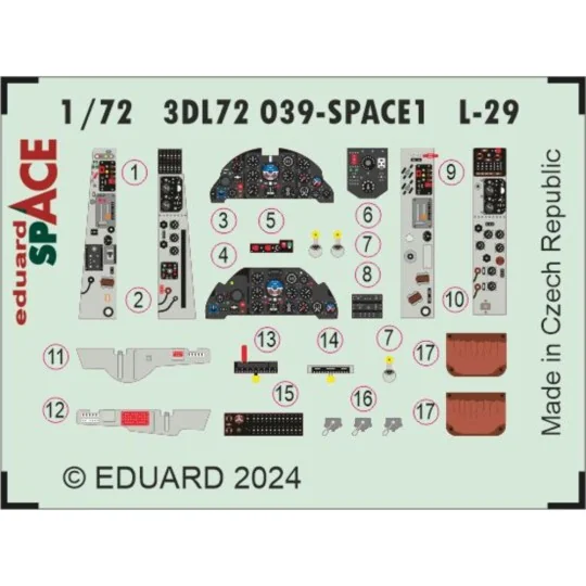 L-29 SPACE, 1/72 - Eduard Accessories 3DL72039