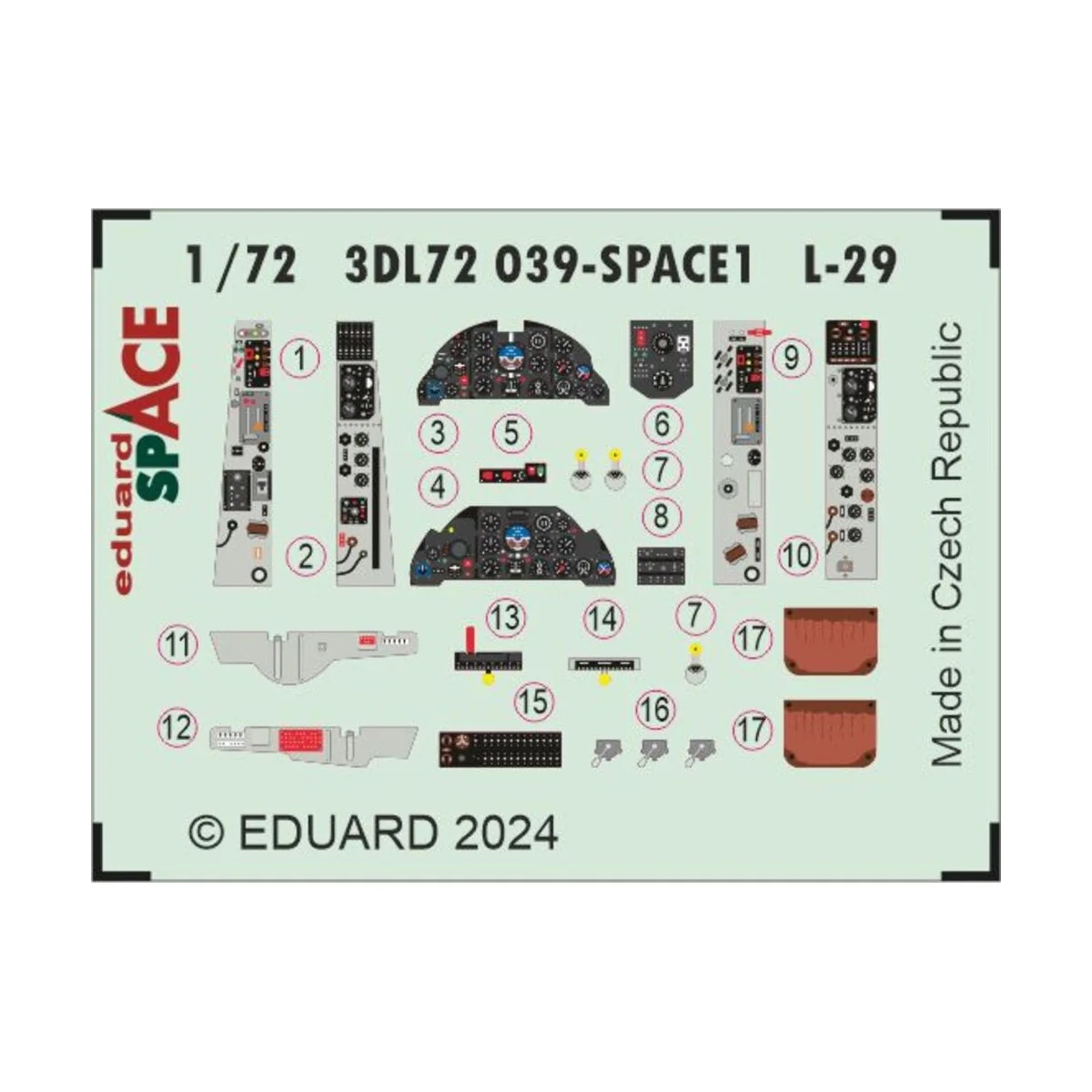 L-29 SPACE, 1/72 - Eduard Accessories 3DL72039