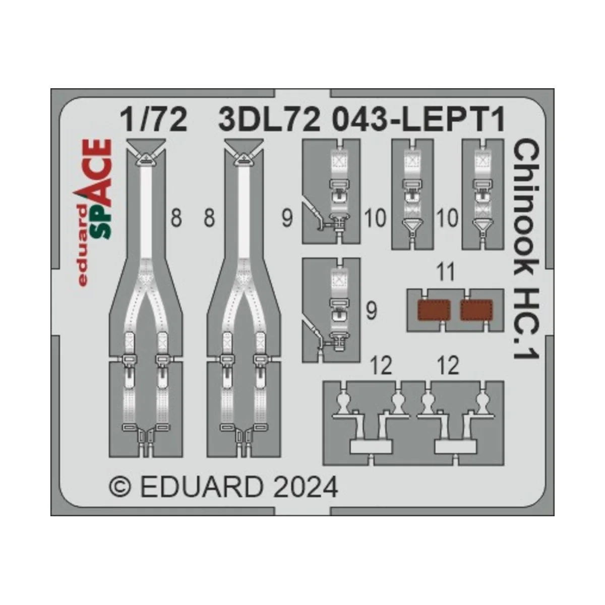 Chinook HC.1 SPACE AIRFIX, 1/72 - Eduard Accessories 3DL72043