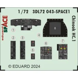 Chinook HC.1 SPACE AIRFIX, 1/72 - Eduard Accessories 3DL72043 2