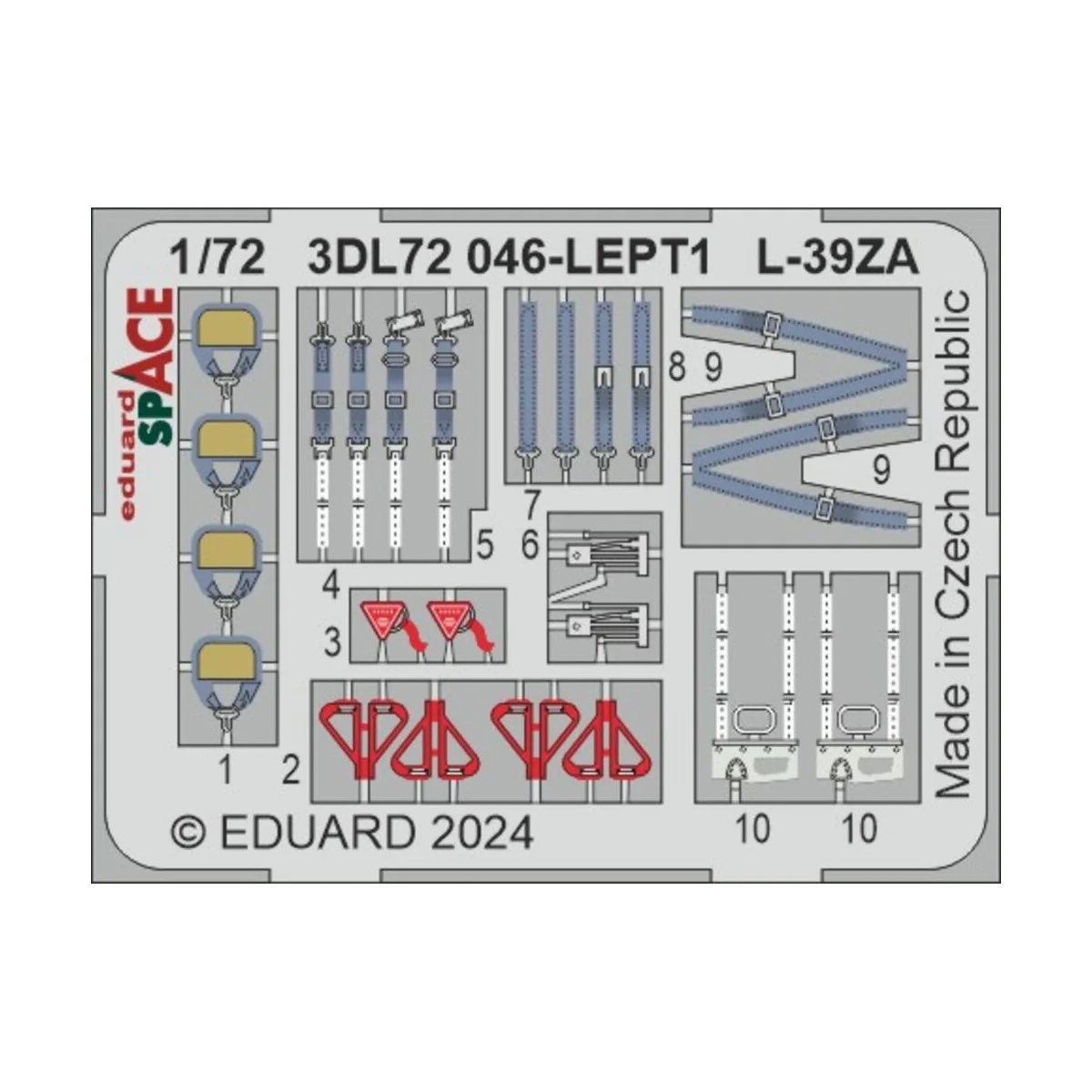 L-39ZA SPACE EDUARD, 1/72 - Eduard Accessories 3DL72046