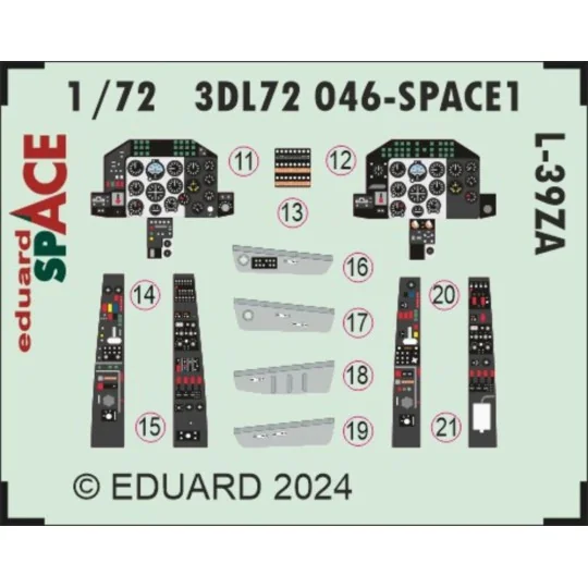 L-39ZA SPACE EDUARD, 1/72 - Eduard Accessories 3DL72046