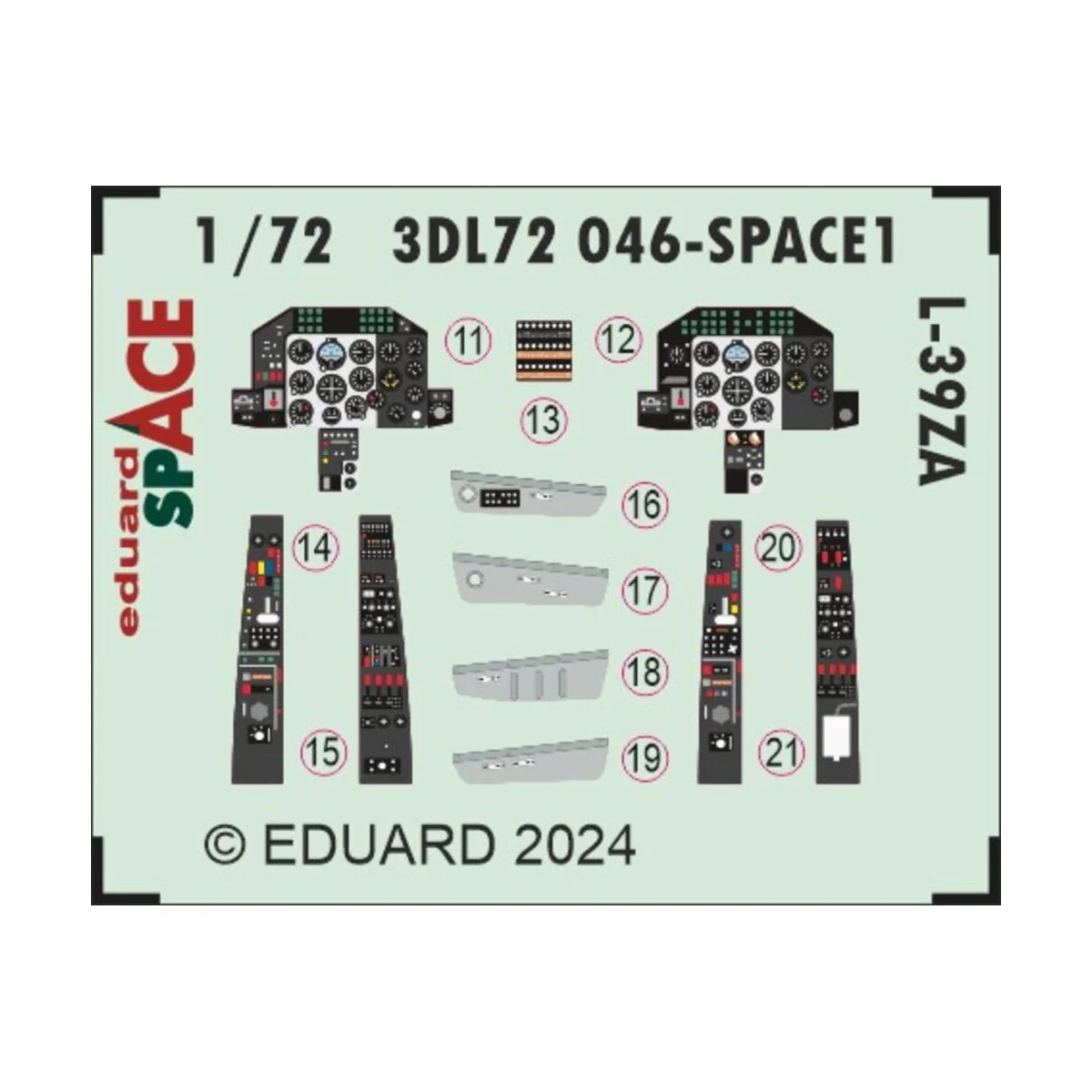 L-39ZA SPACE EDUARD, 1/72 - Eduard Accessories 3DL72046