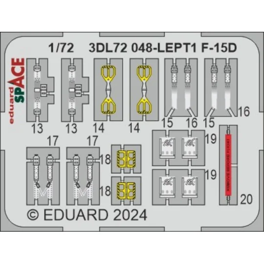 F-15D SPACE, 1/72 - Eduard Accessories 3DL72048