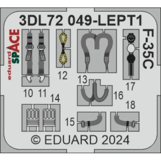 F-35C SPACE, 1/72 - Eduard Accessories 3DL72049