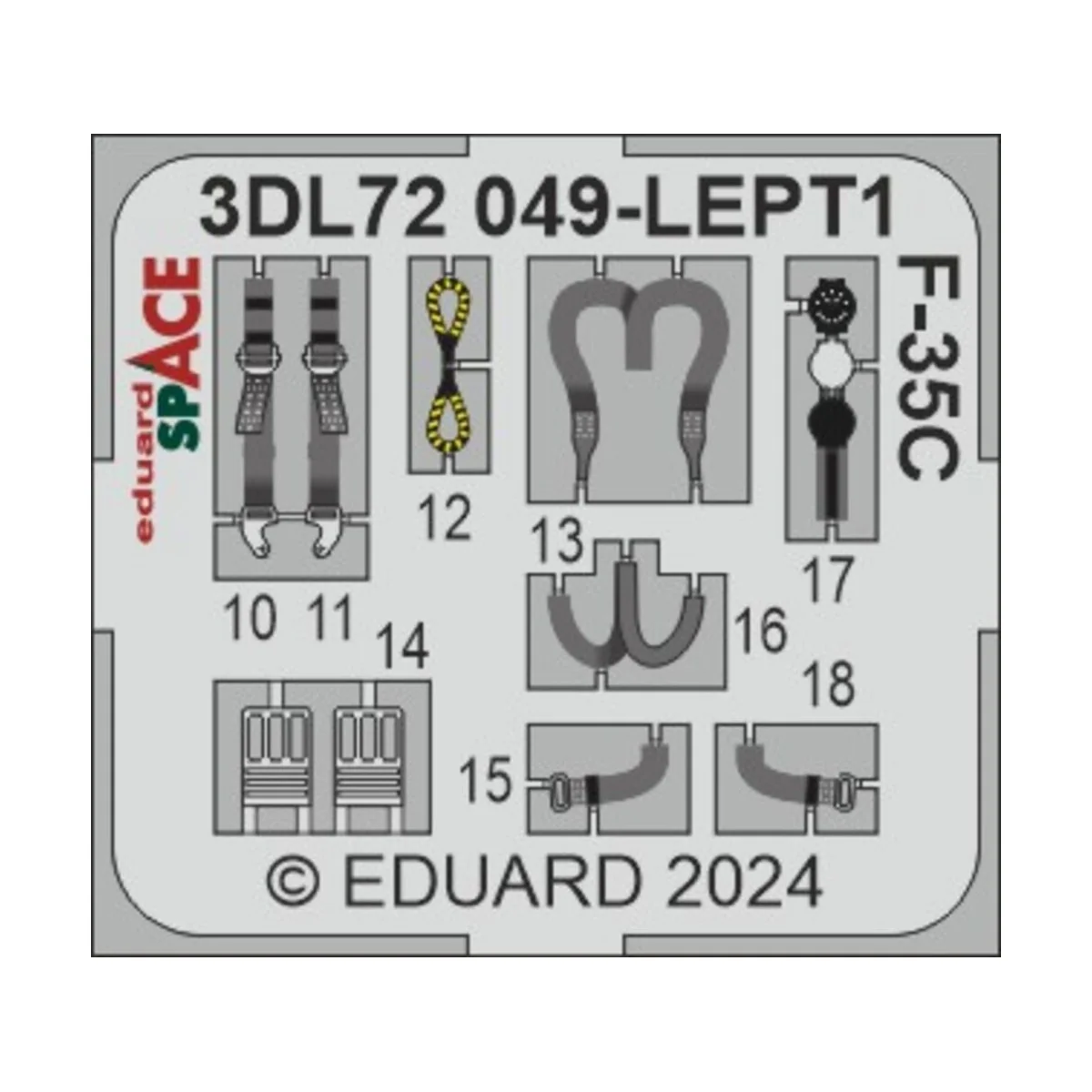 F-35C SPACE, 1/72 - Eduard Accessories 3DL72049