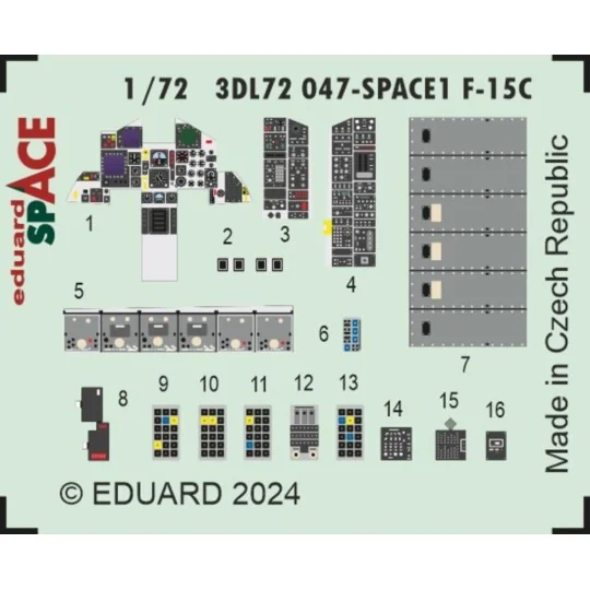 F-15C SPACE, 1/72 - Eduard Accessories 3DL72047
