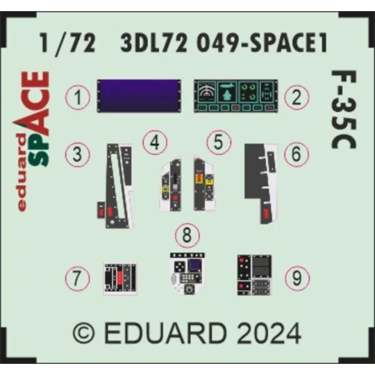 F-35C SPACE, 1/72 - Eduard Accessories 3DL72049