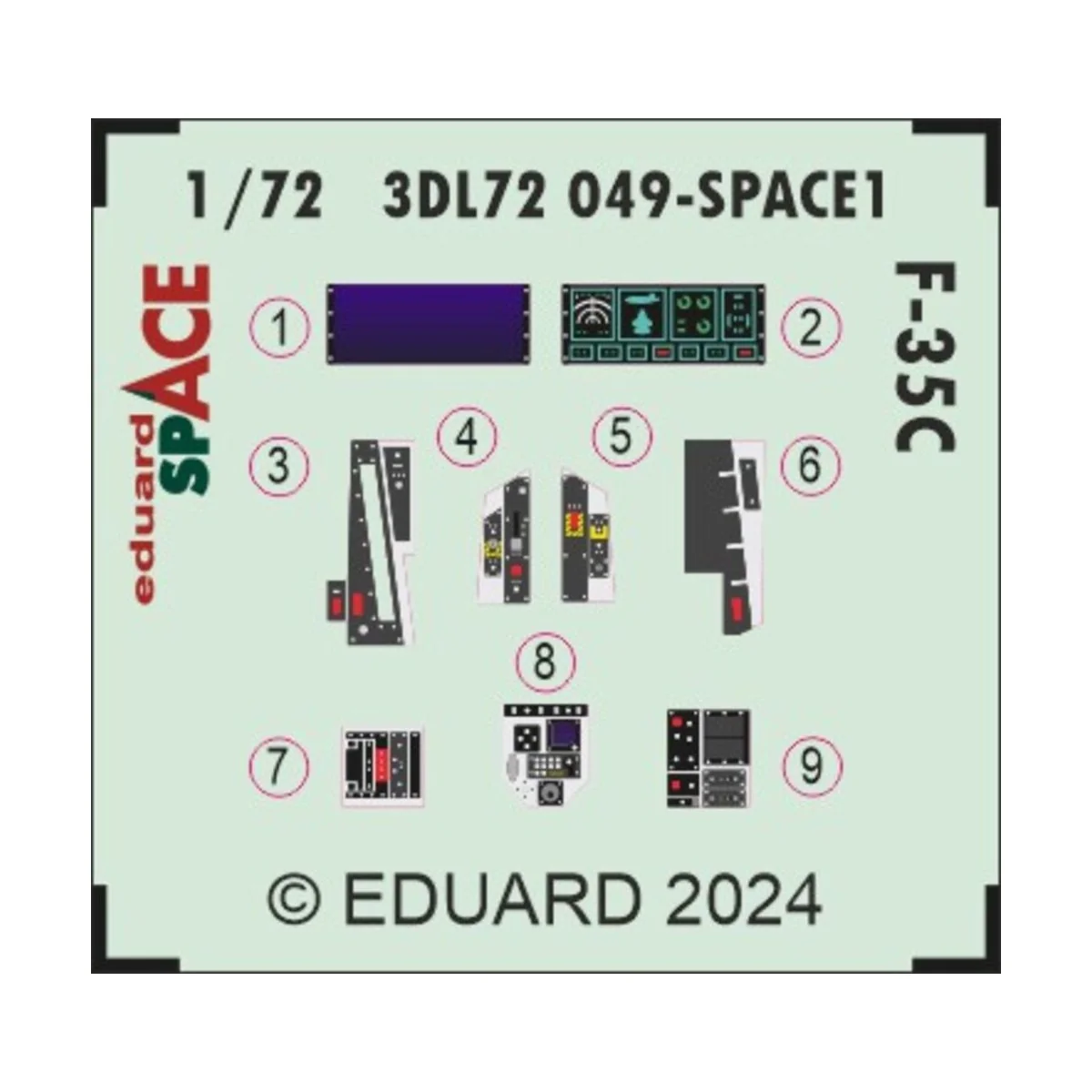 F-35C SPACE, 1/72 - Eduard Accessories 3DL72049