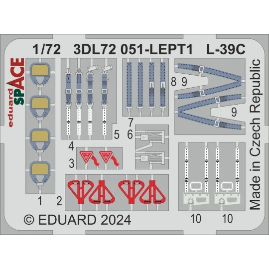 L-39C SPACE EDUARD, 1/72 - Eduard Accessories 3DL72051