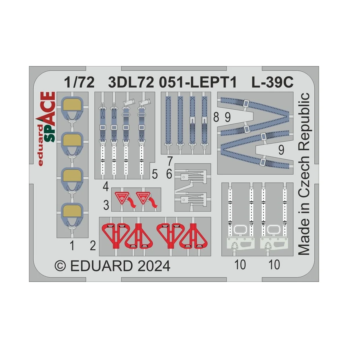 L-39C SPACE EDUARD, 1/72 - Eduard Accessories 3DL72051