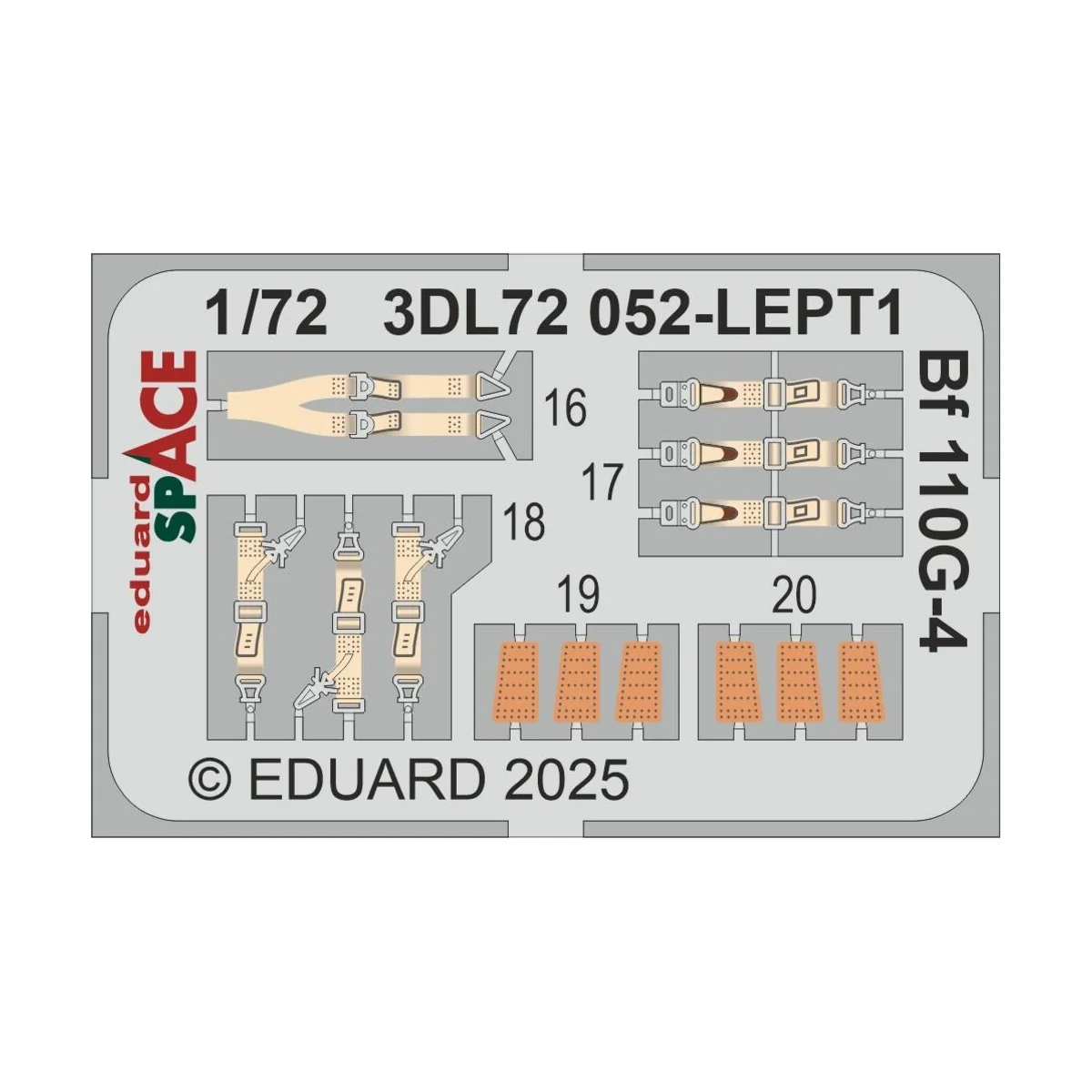 Bf 110G-4 SPACE EDUARD, 1/72 - Eduard Accessories 3DL72052